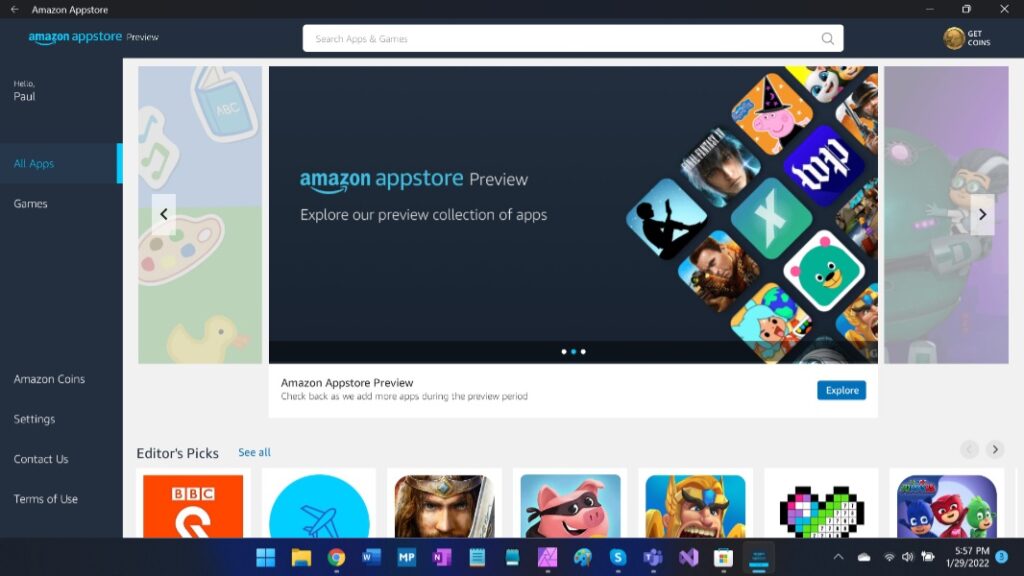 Amazon Android App store on Windows 11 is Coming to 31 Countries With 20,000 New Apps